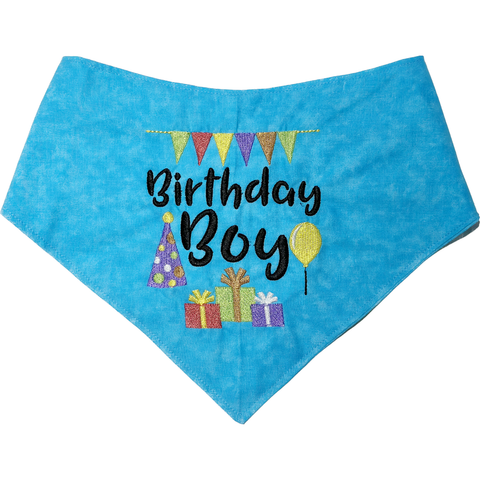 Birthday Boy Embroidered Bandana