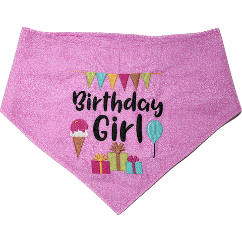 Birthday Girl Embroidered Bandana