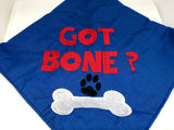 Got Bone? Embroidered Bandana Large