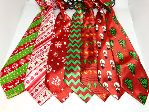 Christmas Dog Ties - 7 pieces