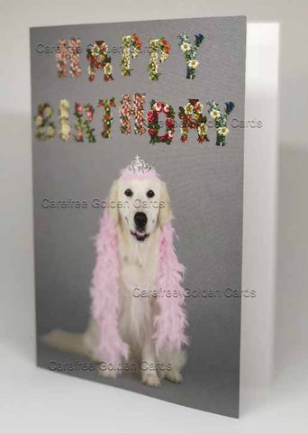 Birthday Card with Pink Boa