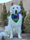 Personalized Neon Paws Embroidered Bandana