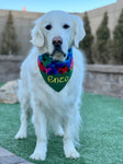 Personalized Neon Paws Embroidered Bandana