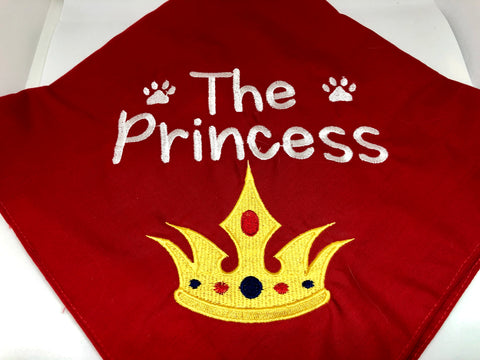 The Princess Embroidered Bandana Large