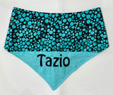 Personalized Teal Embroidered Bandana